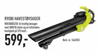Johannes Fog Ryobi havestøvsuger tilbud