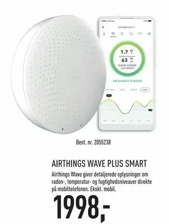 Johannes Fog Airthings wave plus smart tilbud