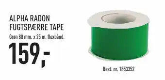 Alpha radon fugtspærre tape
