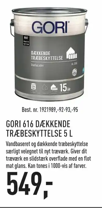 Johannes Fog Gori 616 dækkende træbeskyttelse 5 l tilbud
