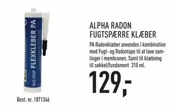Johannes Fog Alpha radon fugtspærre klæber tilbud