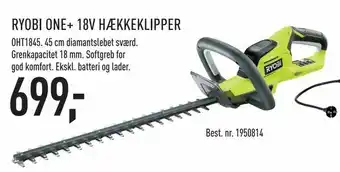 Johannes Fog Ryobi one+ 18v hækkeklipper tilbud