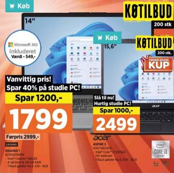 Power Lenovo bærbar pc tilbud