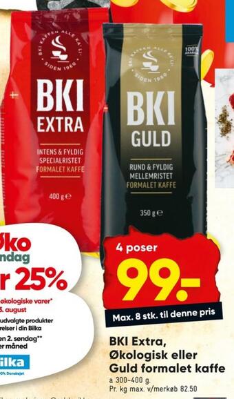 Bilka Bki kaffe formalet tilbud