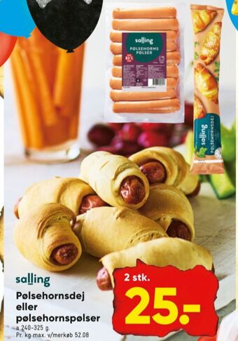 Bilka Salling pølsehornspølser tilbud