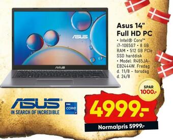 Bilka Asus bærbar pc tilbud