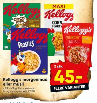 Bilka Kelloggs müsli tilbud