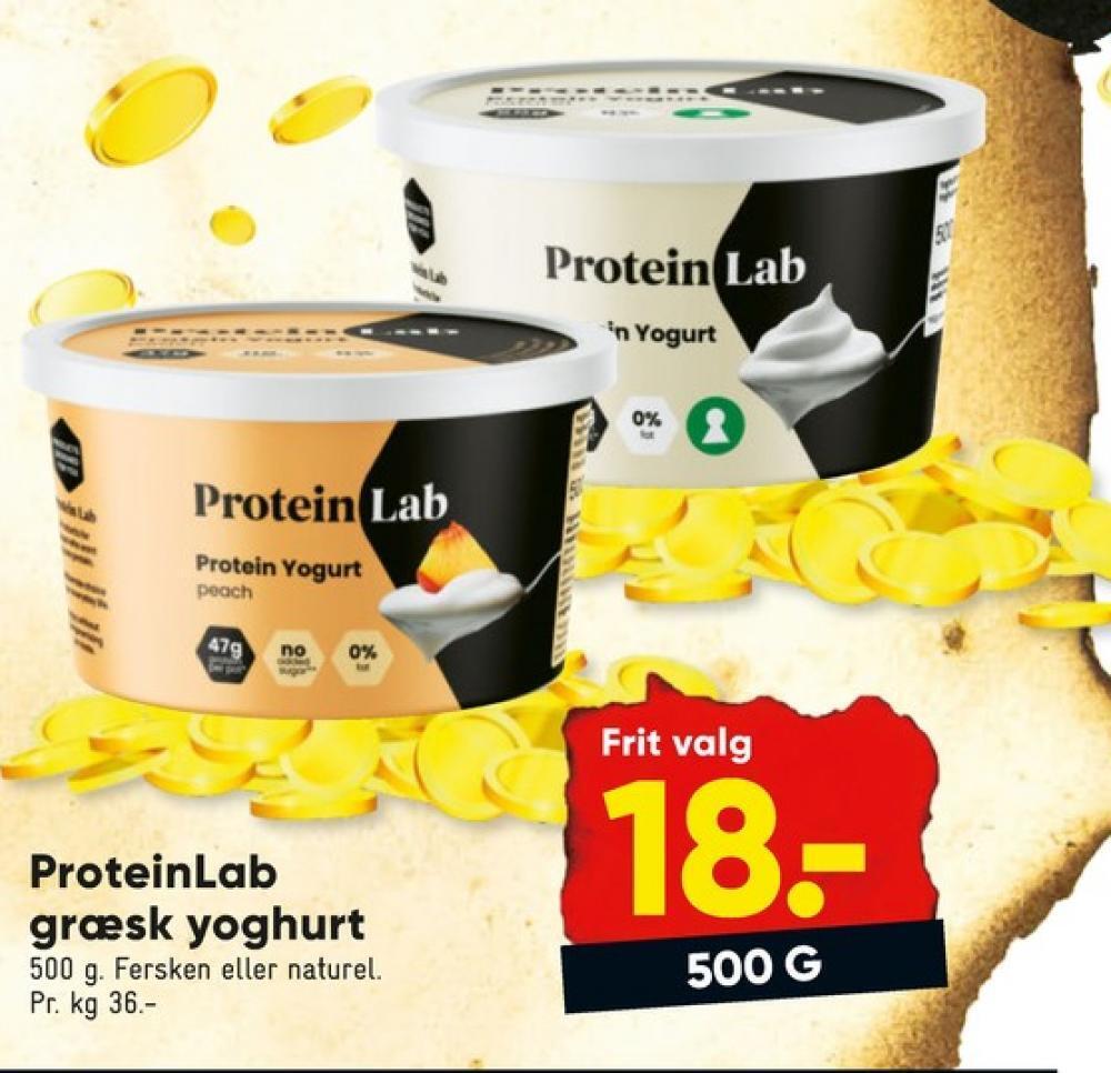 Protein lab yoghurt original tilbud hos Bilka