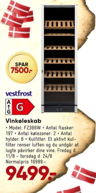 Bilka Vestfrost vinkøleskab tilbud