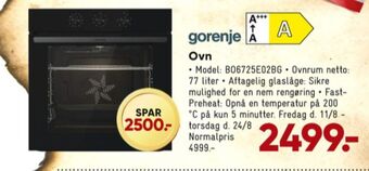 Gorenje indbygningsovn