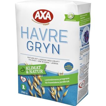 Axa | 2 x havregryn | kolonial > pasta, ris & madgryn,korn, gryn og müsli