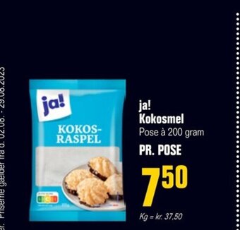 Poetzsch Padborg ja! Kokosmel Pose à 200 gram tilbud