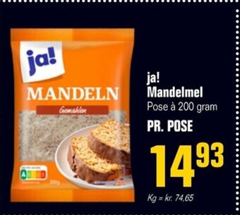 Poetzsch Padborg ja! Mandelmel Pose à 200 gram tilbud