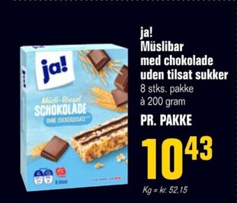 Poetzsch Padborg ja! Müslibar med chokolade uden tilsat sukker tilbud