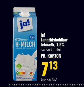 Poetzsch Padborg ja! Langtidsholdbar letmælk, 1,5% tilbud