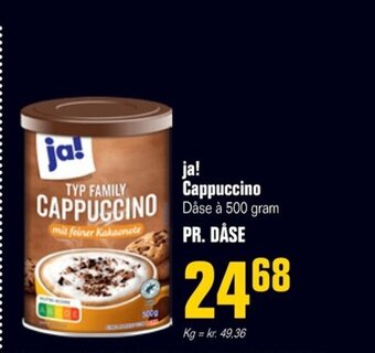 Poetzsch Padborg ja! Cappuccino Dáse à 500 gram tilbud