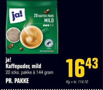 Poetzsch Padborg ja! Kaffepuder, mild 20 stks. pakke à 144 gram tilbud