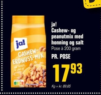 Poetzsch Padborg ja! Cashew- og peanutmix med honning og salt tilbud