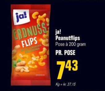 Poetzsch Padborg ja! Peanutflips Pose à 200 gram tilbud