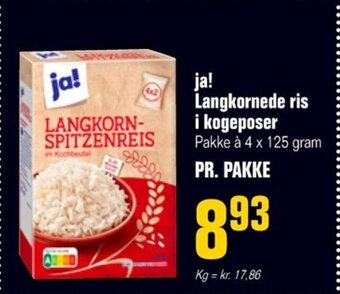 Poetzsch Padborg ja! Langkornede ris i kogeposer Pakke à 4 x 125 gram tilbud