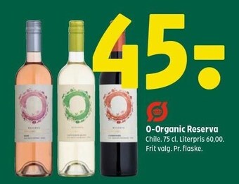 Coop 365 O-organic reserva 75 cl tilbud