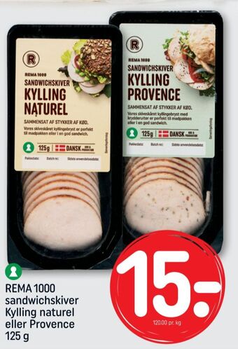 REMA 1000 Sandwichskiver kyllingebryst provence tilbud