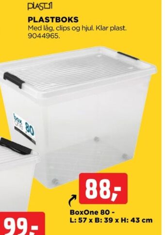 jem & fix Plast1 opbevaringsboks tilbud