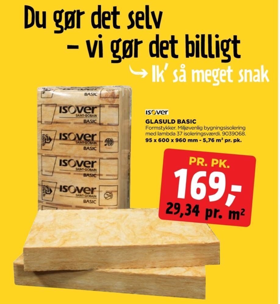 Isover isolering tilbud hos jem & fix