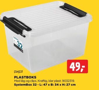 jem & fix Plast1 opbevaringsboks tilbud