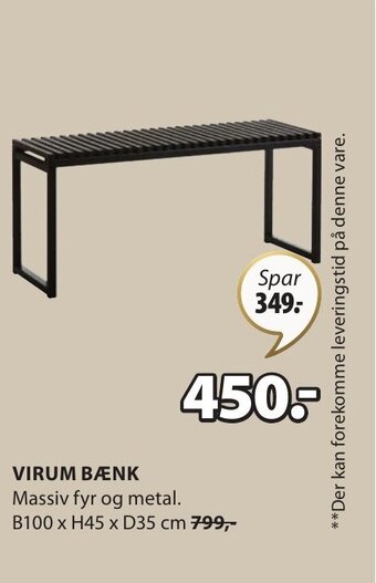 JYSK VIRUM BÆNK tilbud