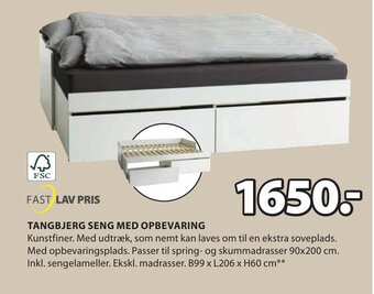 JYSK TANGBJERG SENG MED OPBEVARING tilbud