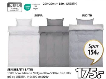 JYSK SENGESÆT I SATIN tilbud