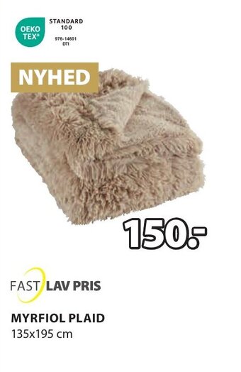 JYSK MYRFIOL PLAID tilbud