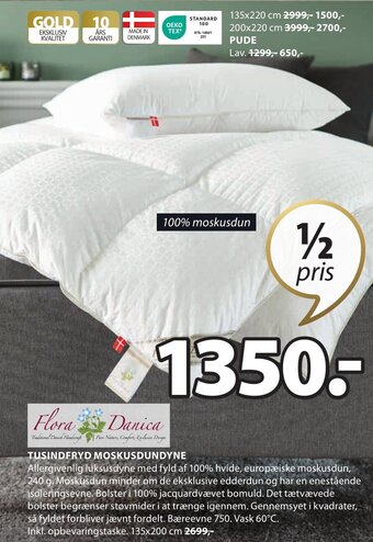 JYSK TUSINDFRYD MOSKUSDUNDYNE tilbud