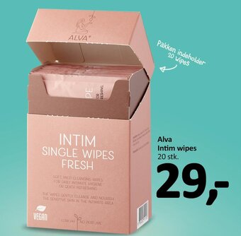 Alva Intim wipes 20 stk.