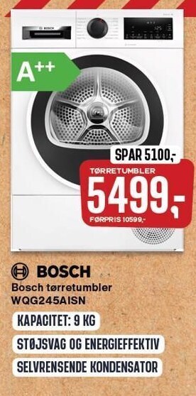 Skousen Bosch tørretumbler tilbud