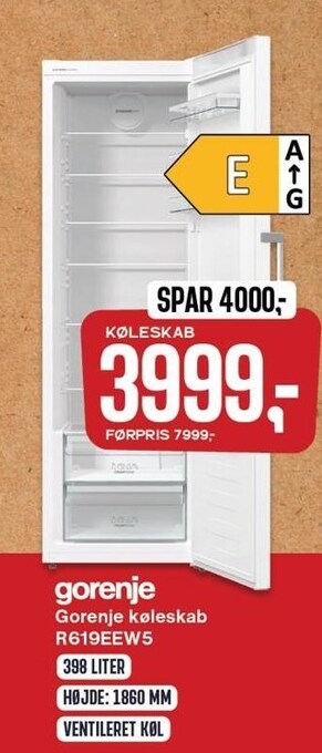 Skousen Gorenje køleskab tilbud