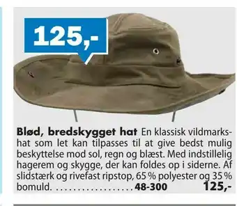 Biltema Blød, bredskygget hat tilbud