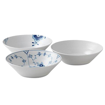 Royal copenhagen history mix 3 stk dyb tallerken 17 cm