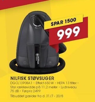 Punkt1 Nilfisk støvsuger tilbud