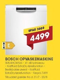 Punkt1 Bosch opvaskemaskine tilbud