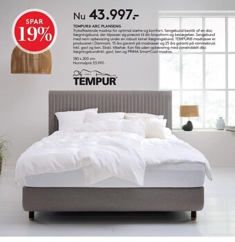 SengeSpecialisten Tempur arc planseng tilbud