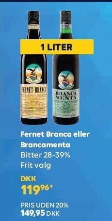 BorderShop Fernet branca eller brancamenta tilbud
