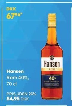BorderShop Hansen rom 40% tilbud