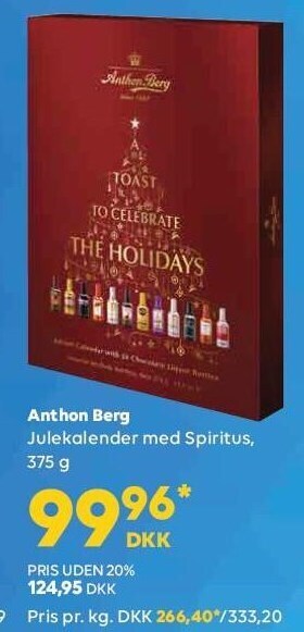BorderShop Anthon berg julekalender med spiritus tilbud