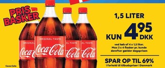Coca-cola 1,5 liter - ved køb af 4 x 1,5 liter