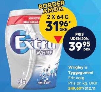 BorderShop Wrigley's tyggegummi tilbud