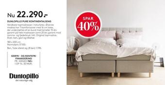 SENG Dunlopillo pure kontinentalseng tilbud