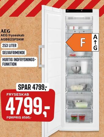 Skousen Aeg fryseskab agb625f5nw tilbud