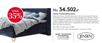SENG Jensen j5 kontinentalseng tilbud